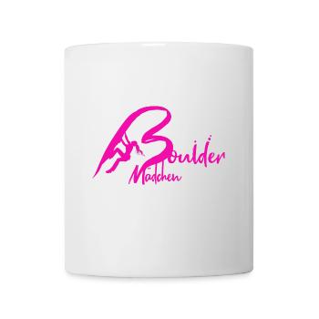 Boulder Mädchen Bouldern Pink Geschenk Boulderin - Tasse - Weiß - Vorne