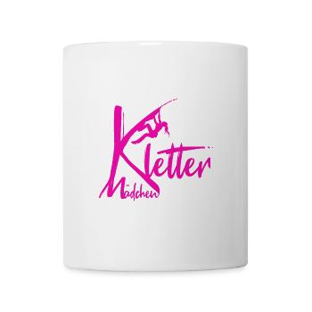Kletter Mädchen Pink Klettern Kletterin Geschenk - Tasse - Weiß - Vorne