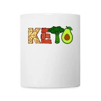 Healthy Eating Diet Ketogen Vegetarian Vegan - Mug - white - Front
