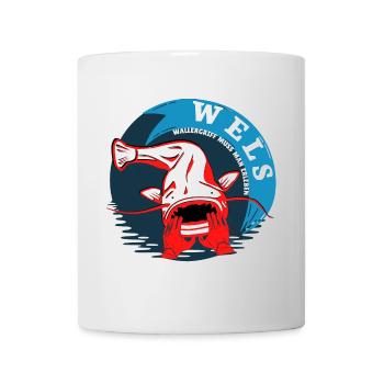 Pêche Poisson-chat WALLERGRIFF DOIT FAIRE L’EXPÉRIENCE DE L’HOMME - Mug blanc - blanc - Devant