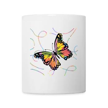 papillon - Mug blanc - blanc - Devant