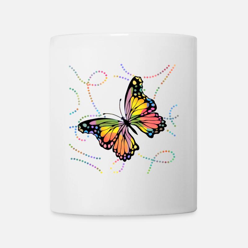 Schmetterling - Tasse - Weiß