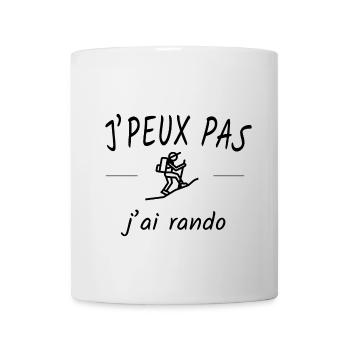 Je peux pas j'ai rando - Mug blanc - blanc - Devant