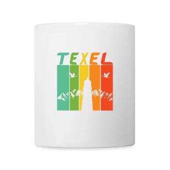 Texel Leuchtturm Design / Geschenk - Tasse - Weiß - Vorne