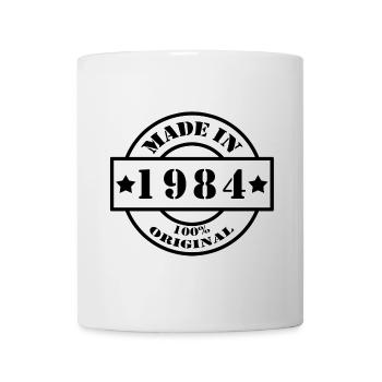 FAIT EN 1984 année de naissance année de fabrication cadeau vintage - Mug blanc - blanc - Devant