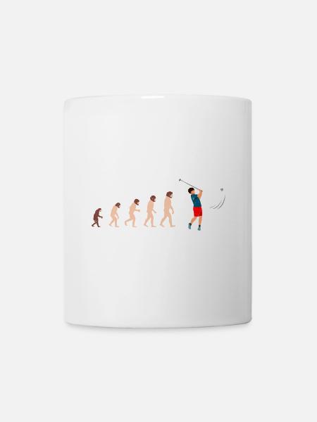 Evolution Golf Golfer Geschenkidee - Tasse - Weiß