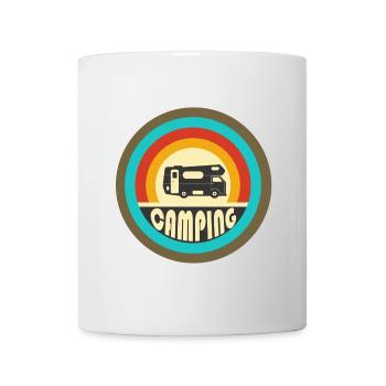 Camping Vintage Design / Geschenkidee - Tasse - Weiß - Vorne