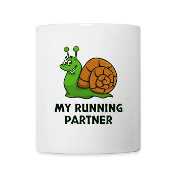 Vitesse d’escargots look partenaire Course lente Jogging - Mug blanc - blanc - Devant