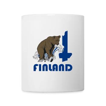 Finland bear design with map and flag - Mug - white - Front