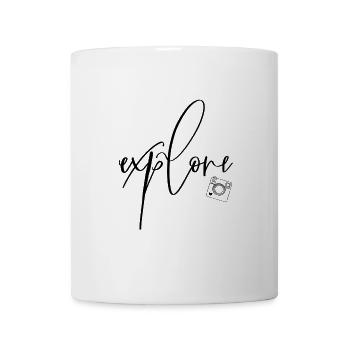 Entdecken Sie das Retro-Kamera-Lineart-T-Shirt - Tasse - Weiß - Vorne
