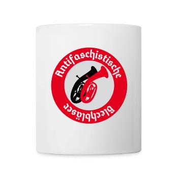 Antifaschistische Baritonbläser Pfade - Tasse - Weiß - Vorne