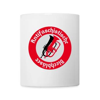 Antifaschistische Flügelhornbläser pfade - Tasse - Weiß - Vorne