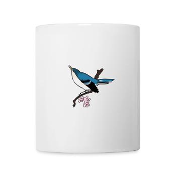 japanische Nachtigall - Tasse - Weiß - Vorne