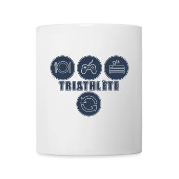 triathlète humour cadeau - Mug blanc - blanc - Devant