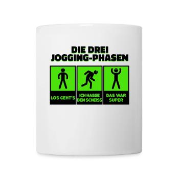 Lustig Laufen Rennen Jogging Training Witzig Sport - Tasse - Weiß - Vorne
