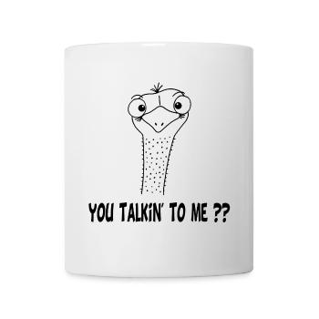Funny black bird - Mug - white - Front