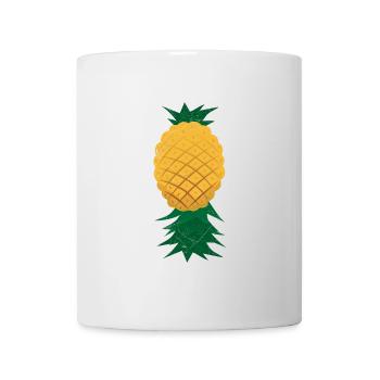 Upside Down Ananas Fruchtliebhaber Geschenkidee - Tasse - Weiß - Vorne