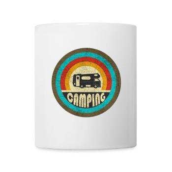Camping Vintage Design / Geschenkidee - Tasse - Weiß - Vorne