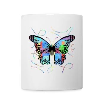 papillon - Mug blanc - blanc - Devant