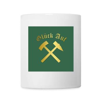 Glückauf Bergwerk Steiger Gruß Bergmann Bergleute - Tasse - Weiß - Vorne