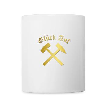 Glückauf Bergwerk Steiger Gruß Bergmann Bergleute - Tasse - Weiß - Vorne