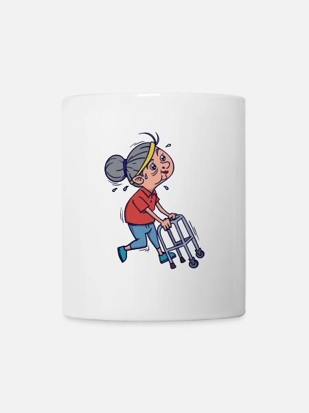 Humour drôle course course jogging marathon sport - Mug blanc - blanc