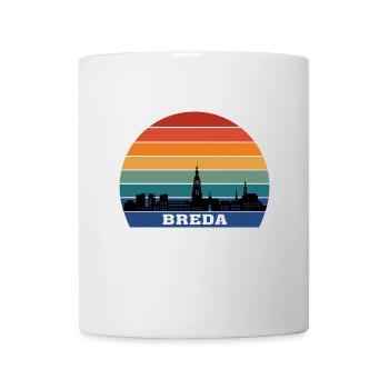 Breda Skyline Silhouette Souvenir Drapeau Pays-Bas - Mug blanc - blanc - Devant