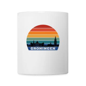Groningen Skyline Silhouette Souvenir Niederlande - Tasse - Weiß - Vorne