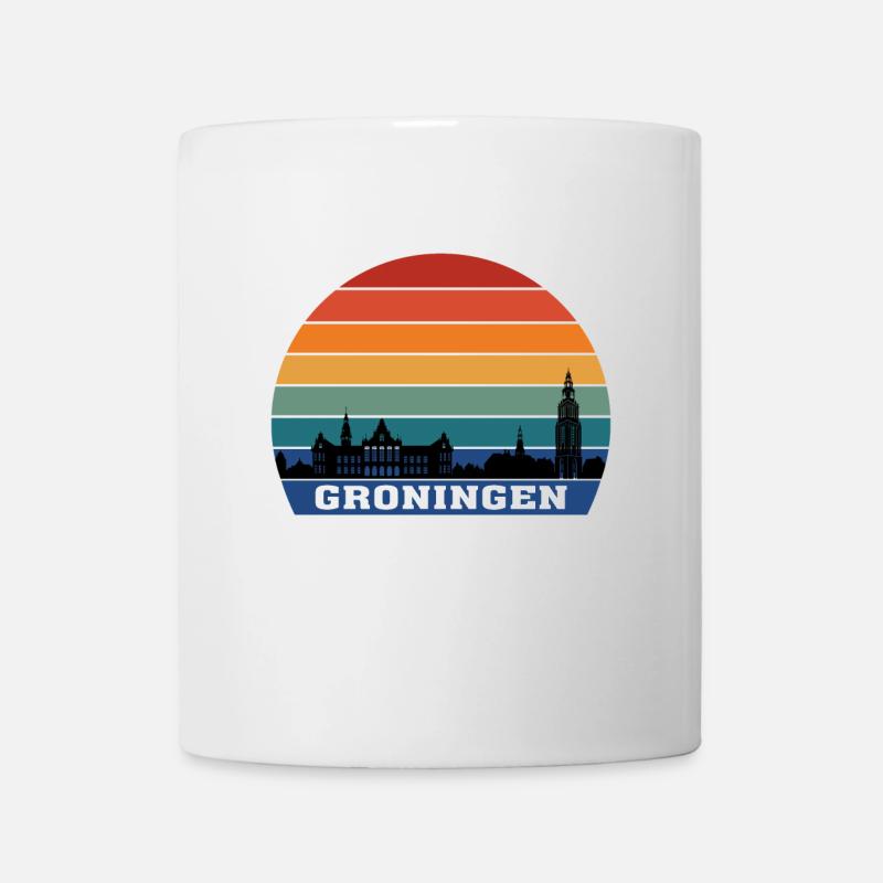 Groningen Skyline Silhouette Souvenir Niederlande - Tasse - Weiß