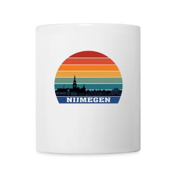 Souvenir de Silhouette Skyline Nimègue Pays-Bas - Mug blanc - blanc - Devant