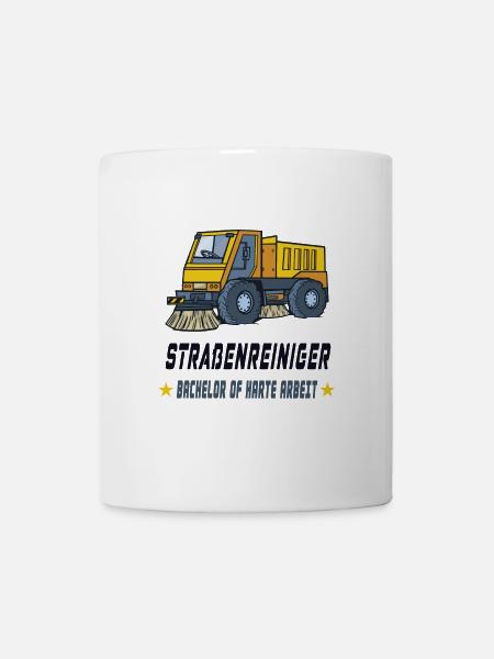 Straßenreiniger Design / Geschenkidee - Tasse - Weiß