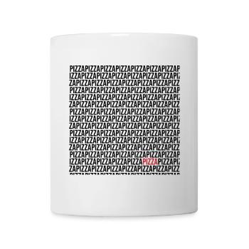 Black pizza logo in red - Mug - white - Front