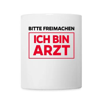 Lustig Spruch Ich Bin Arzt Doktor Notarzt Witzig - Tasse - Weiß - Vorne