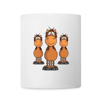 Pferd Pferde Reiter reiten Tier Galopp Fohlen Heng - Tasse - Weiß - Vorne