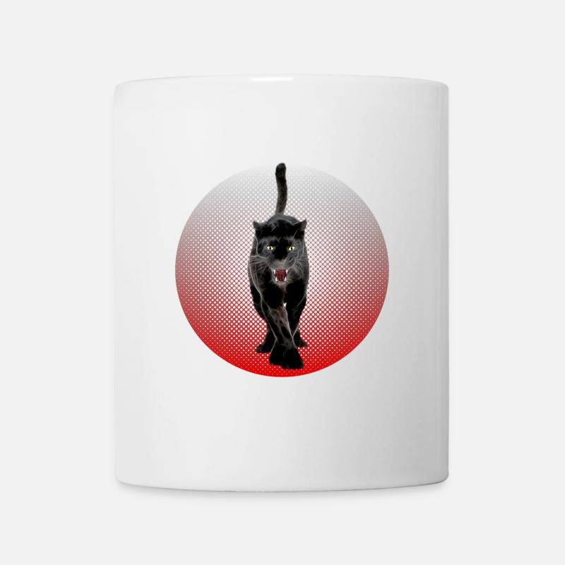Noir Cougar schwarzer Panther CB Chat Noir - Mug blanc - blanc