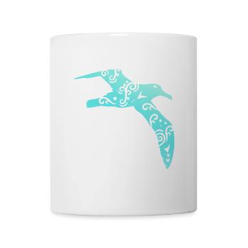 Maori Salvins Albatross tatouage tribal polynésien - Mug blanc - blanc - Devant