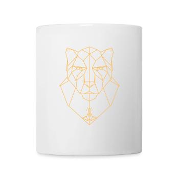 Geometrischer Löwenkopf mit Beten - Tasse - Weiß - Vorne