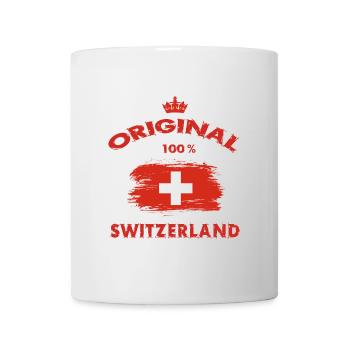 Suisse Original 100% / Cadeau Drapeau National - Mug blanc - blanc - Devant