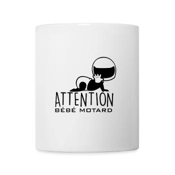 Attention bébé motard - Mug blanc - blanc - Devant