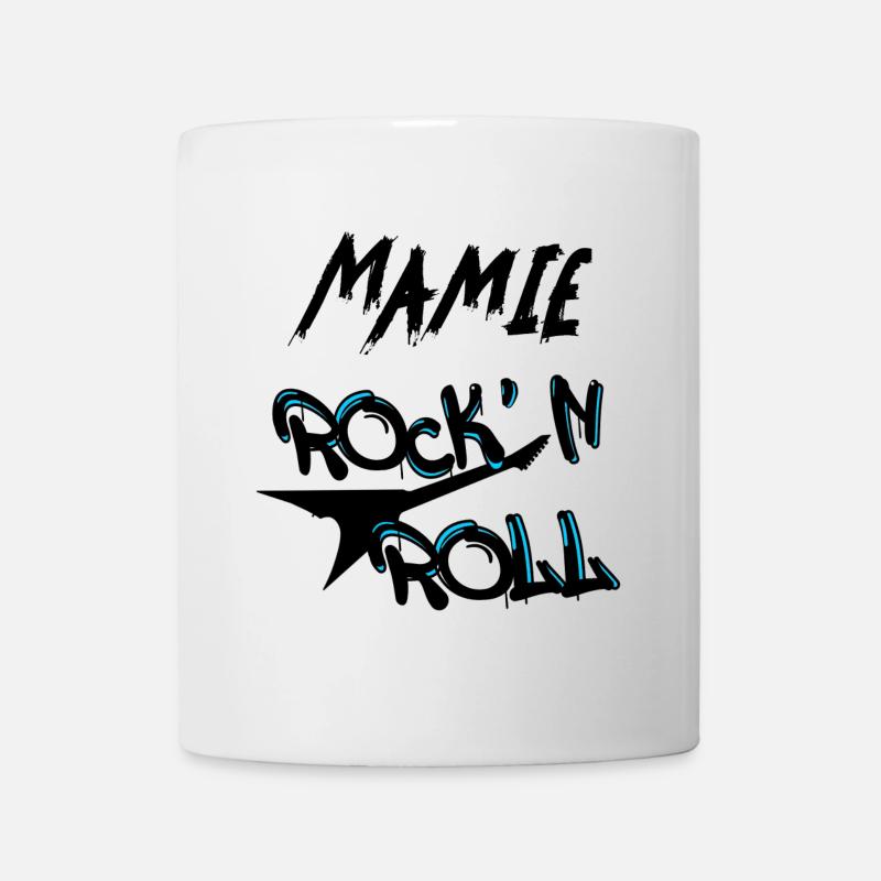 Mamie Rock'n Roll Guitare Rockeuse - Mug blanc - blanc