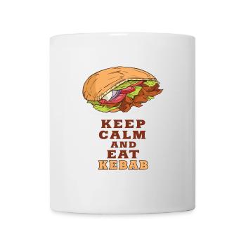 Restez calme et mangez un kebab / idée cadeau - Mug blanc - blanc - Devant