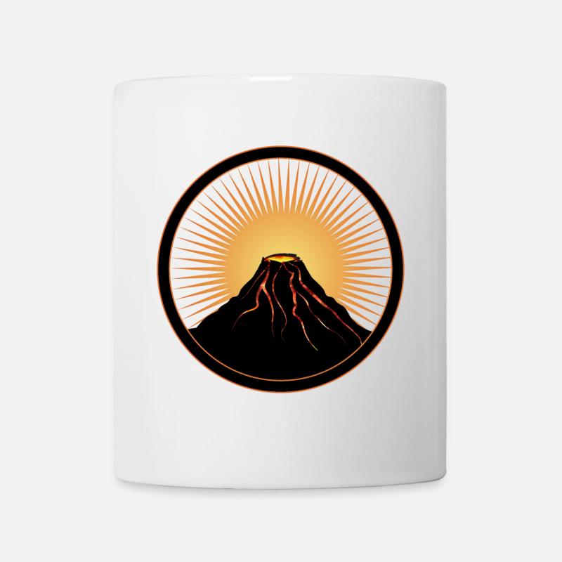 Patch volcanique avec lave liquide - Mug blanc - blanc