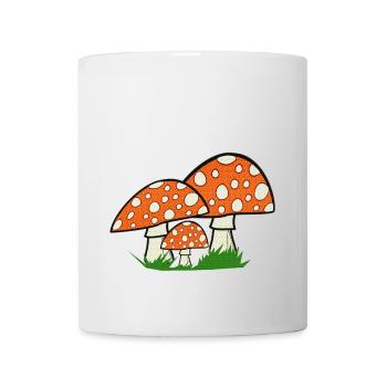 naturgrafik, Fliegenpilze, tolle Waldmotive - Tasse - Weiß - Vorne