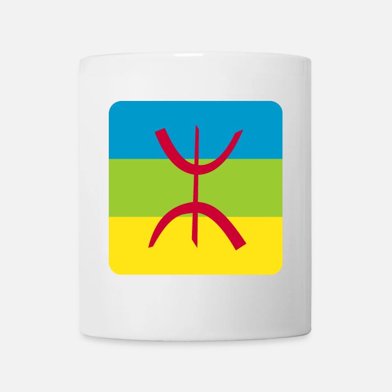 autocollant drapeau berbère réf amazigh - Mug blanc - blanc