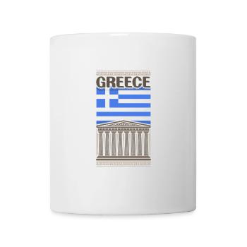 Greece Souvenir Landmark, Greece Flag Travel - Mug - white - Front