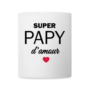 Super papy d'amour - Mug blanc - blanc - Devant
