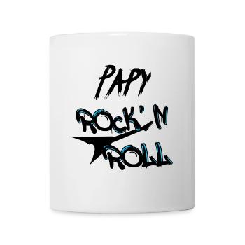Papy Rock'n Roll Guitare Rockeur - Mug blanc - blanc - Devant