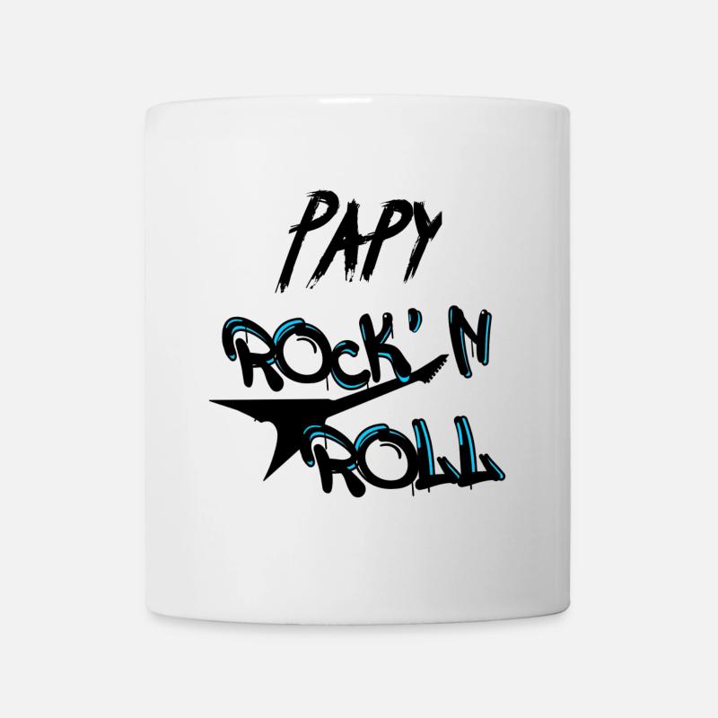 Papy Rock'n Roll Guitare Rockeur - Mug blanc - blanc