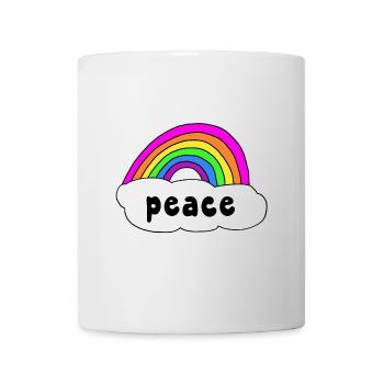 Nuage arc-en-ciel de la paix - Mug blanc - blanc - Devant