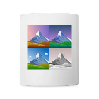 colorful mountains, Matterhorn, Switzerland, Alps, alps - Mug - white - Front